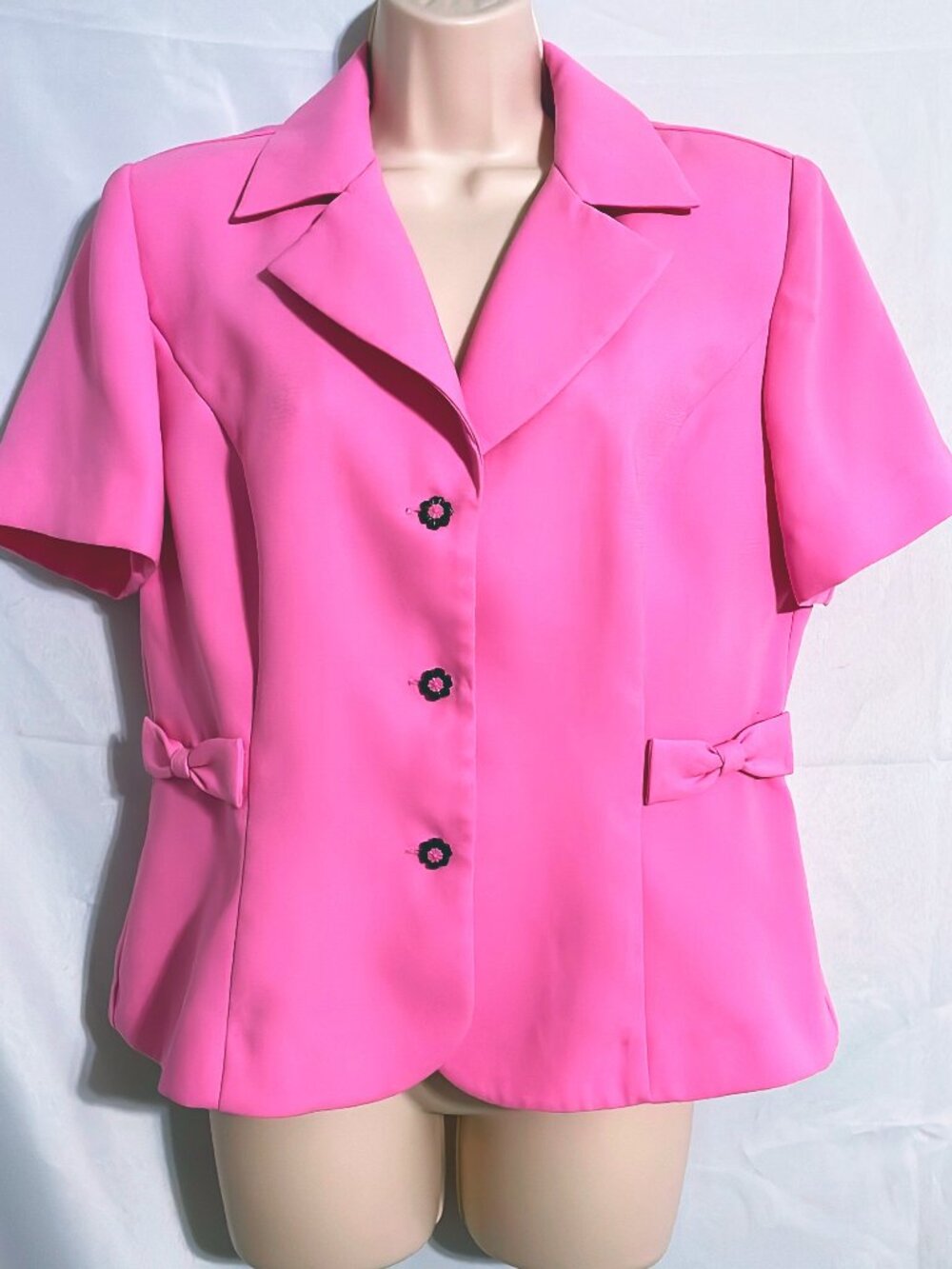 Studio I Pink Short Sleeve Blazer Size 12